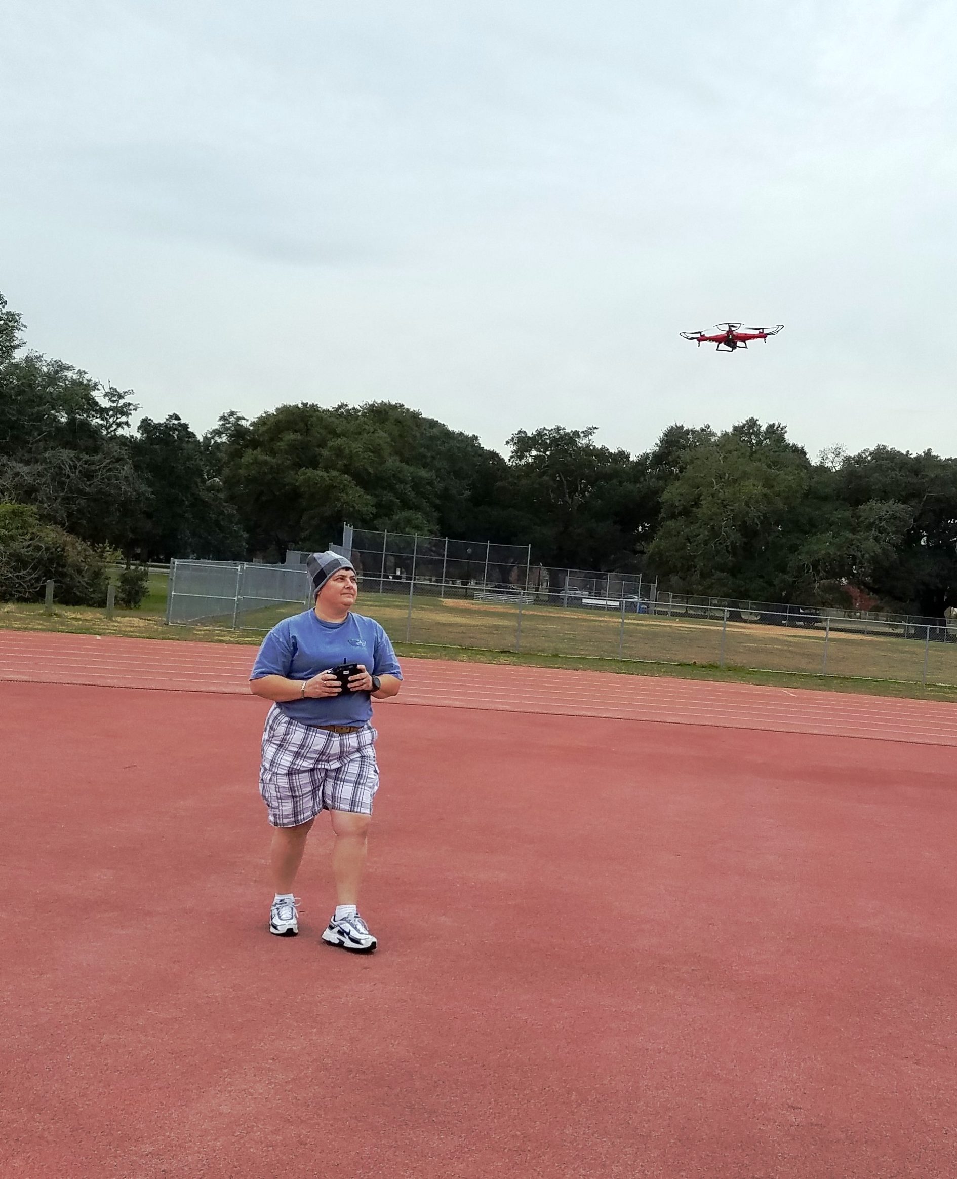 Pam flying a drone!